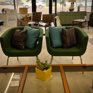 MCM Allermuir Lola Green Lounge Chairs A821 By Wolfgang Mezger