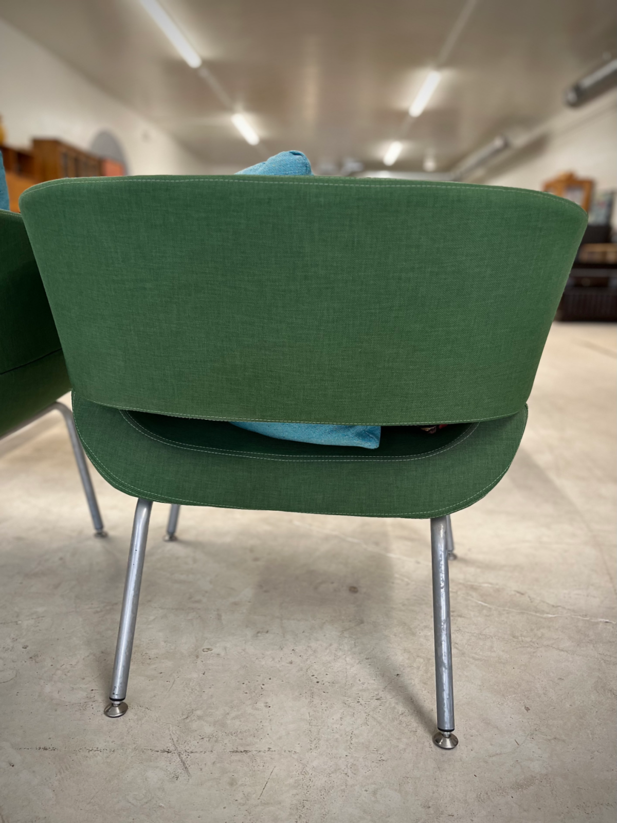MCM Allermuir Lola Green Lounge Chairs A821 By Wolfgang Mezger - Image 6
