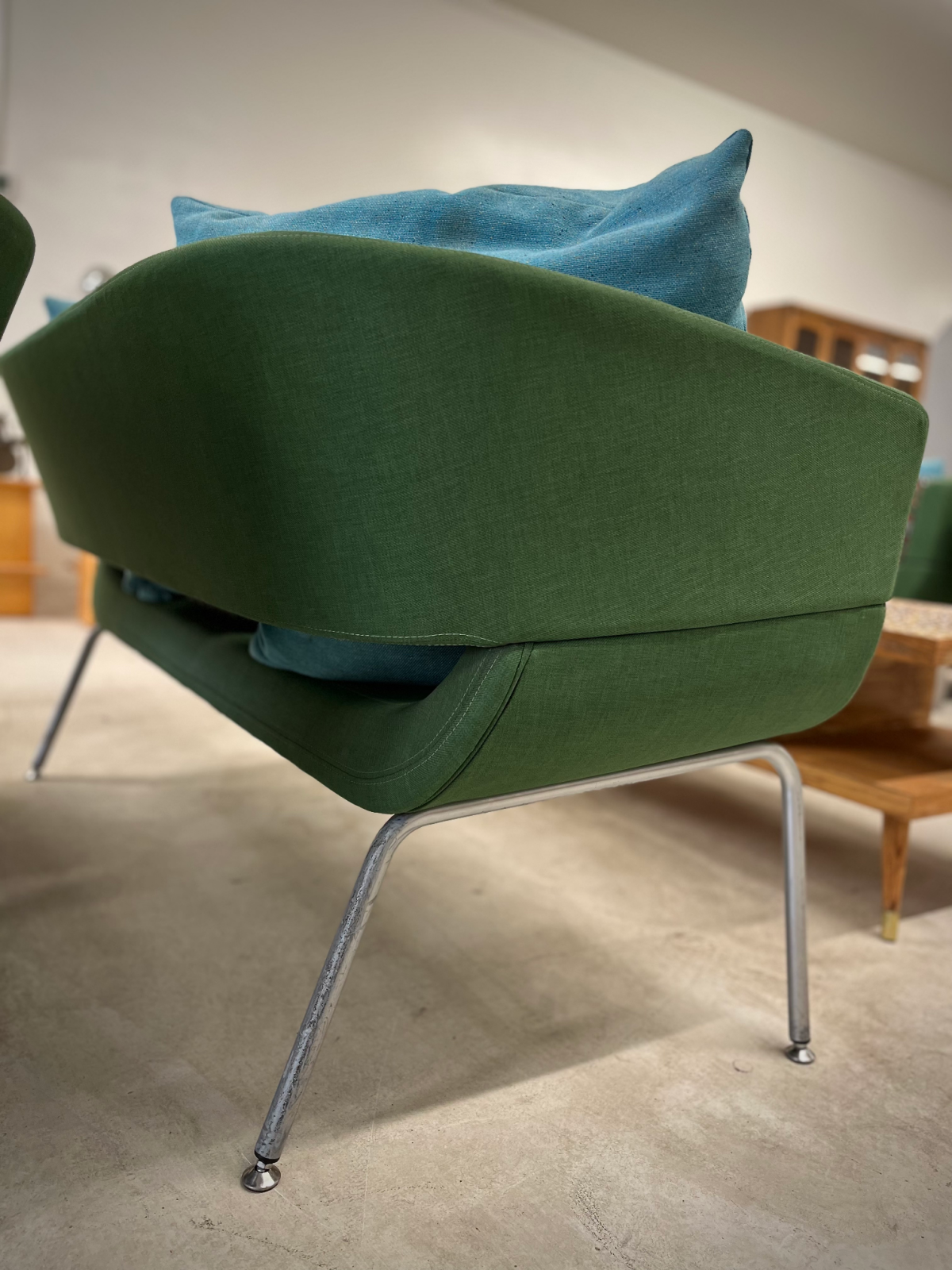 MCM Allermuir Lola Green Couch A822 By Wolfgang Mezger - Image 2