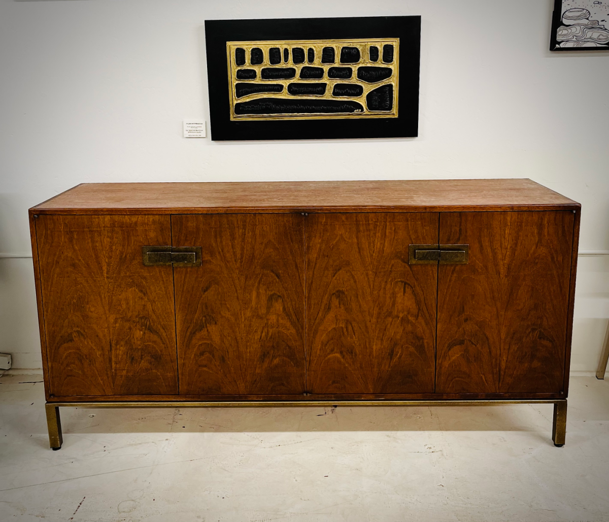 Walnut Credenza With Five Drawers + Two Shelves from Founders (Model 21301-48 / F-16 series)