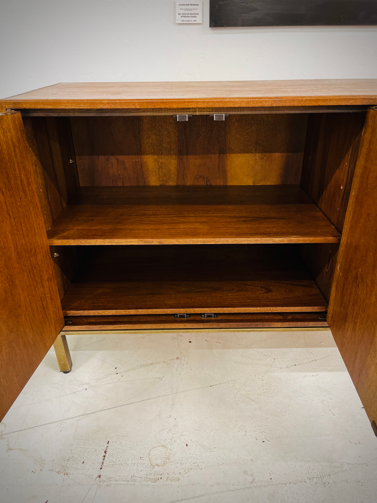 Walnut Credenza With Five Drawers + Two Shelves from Founders (Model 21301-48 / F-16 series) - Image 4